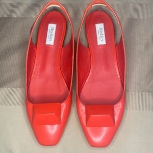 Beautiful Red authentic flats by MaxMara.